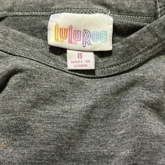 Lularoe raglan sleeve shirt girls 8 kc - Picture 3 of 3